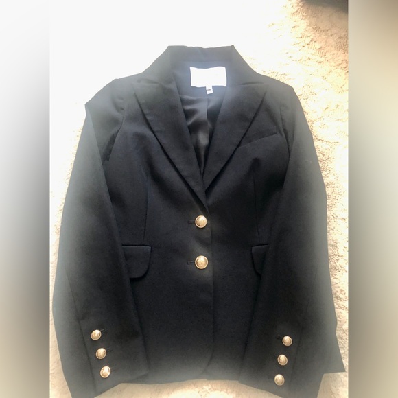 DEREK LAM 10 CROSBY Patch Pocket Blazer in Black - Picture 1 of 7